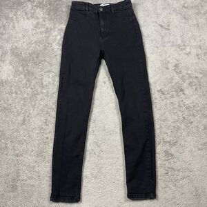 Pull And Bear Jeans‎ Womens Size 8 Black Denim Regular Fit